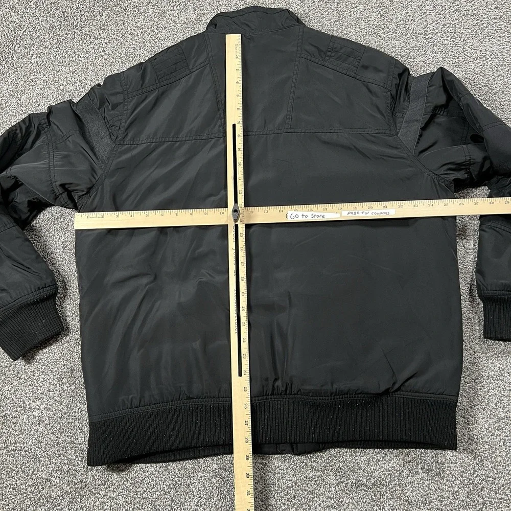 Coogi Jacket Mens XL Black‎ Bomber Insulated Lined Australia Patch Coat